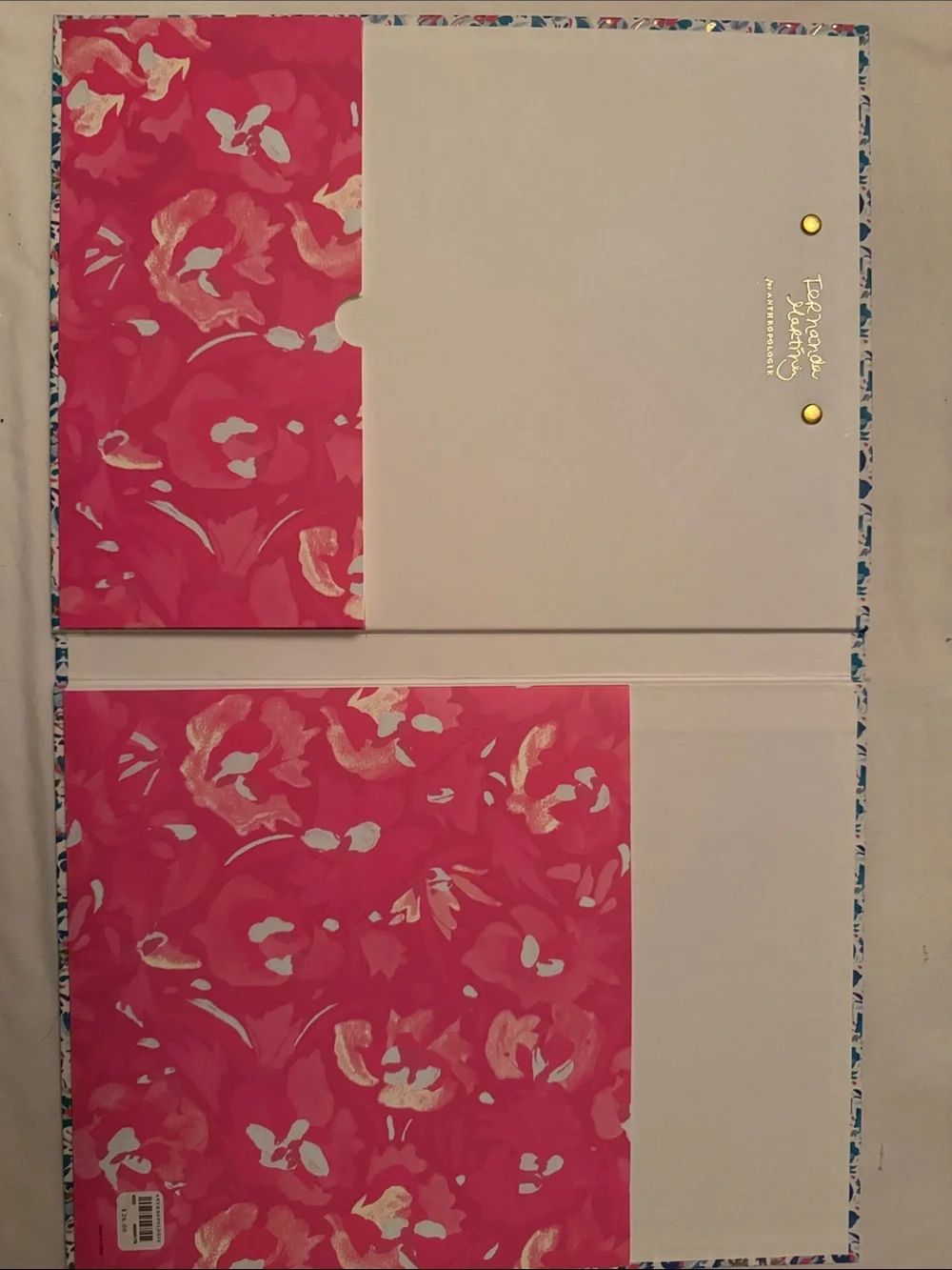 Fernanda Martinez Floral Folder with Gold Accent